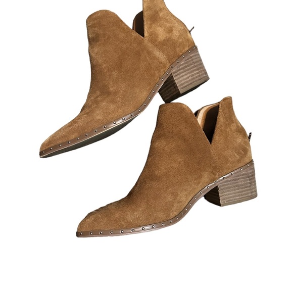 Steve Madden Detected Bootie women’s size 9.5 camel color preowned great shape - Picture 2 of 2